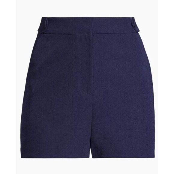 MILLY Aria Cady Sz 10 Button Tab Shorts Navy Blue - Picture 9 of 11